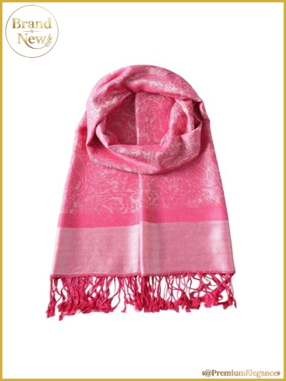 Viscose Acrylic Pashmina Feel Reversible Paisley Scarf Shawl Wrap
